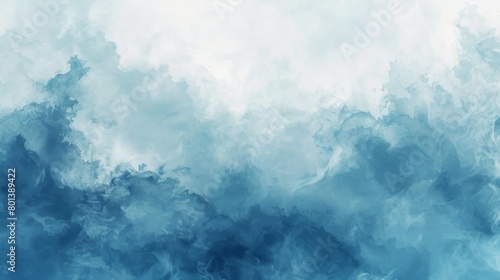 Abstract blue and white watercolor background with blurred edges, soft pastel colors, gradient, light skyblue and gray, blurry, minimalistic, simple, beautiful, smooth