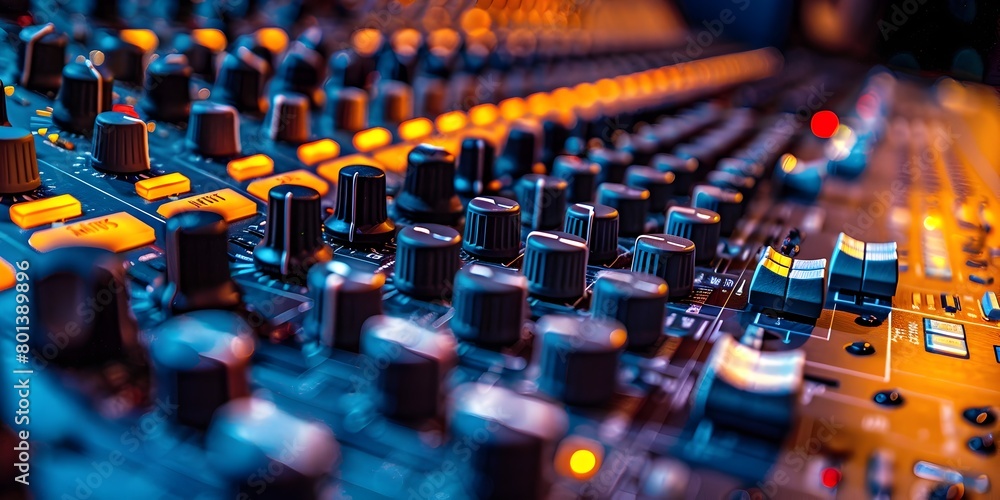Fototapeta premium Comprehensive Audio Production and Mixing Skills Course for Musical Entertainment