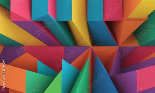 Geometric colorful 3d background