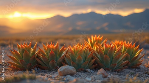 Embark on a visual odyssey through the desert landscapes of Mexico and the American Southwest with an image featuring Dasylirion, a genus of succulent plants renowned for their striking photo