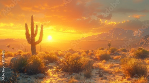 Explore the unique beauty of Dasylirion with an image featuring the striking form and distinctive silhouette of these desert plants. Let the soft, golden light 