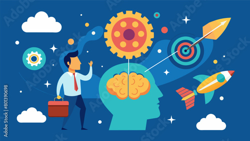 Using their hyperfocus and attention to detail a neurodivergent entrepreneur creates a business plan that impresses even the most skeptical of. Vector illustration