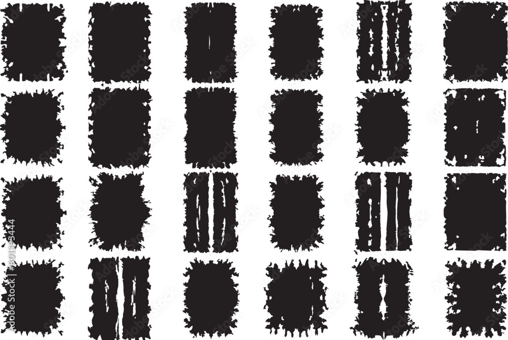 set of grunge brush isolated on white background set of grunge brush isolated on white background