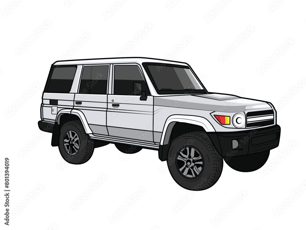 Off road 4x4 car vector illustration Off road 4x4 car vector illustration