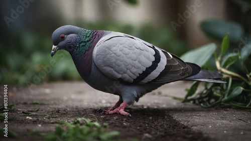 pigeon on the grass