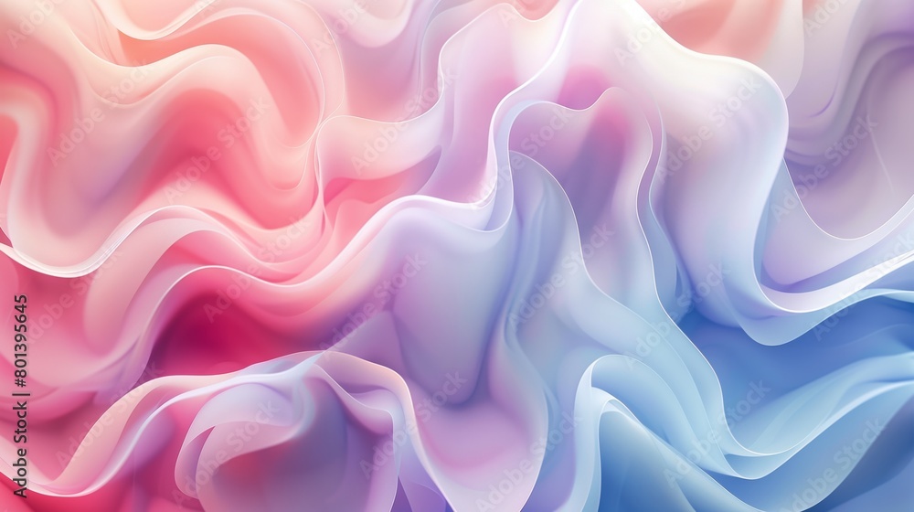 Abstract smooth fluid shapes in gradient hues of pink, purple, and blue, resembling a soft fabric. Abstract smooth fluid shapes in gradient hues of pink, purple, and blue, resembling a soft fabric.