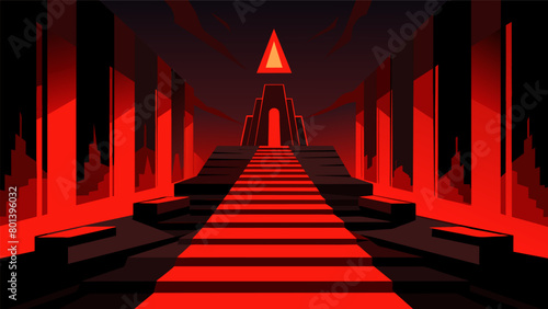 With every step taken an ominous red glow emanates from the walls giving off an increasingly sinister aura..