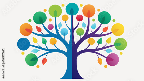 A tree with branches of various colors symbolizing the diverse range of conditions that can be treated with ketamine..