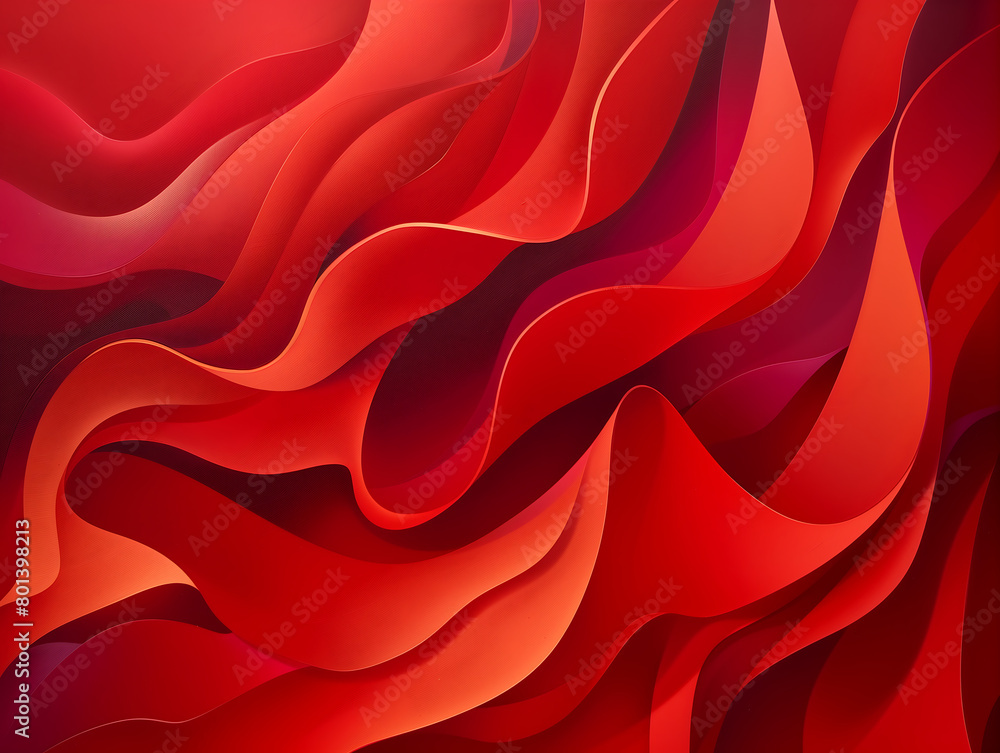 Fototapeta premium Red abstract background. Dynamic shapes compositio