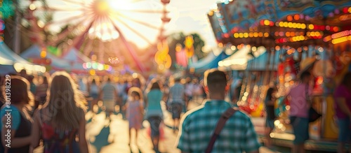 Whirlwind of Fun: A Vibrant Local Fair with Thrilling Carnival Rides and Exciting Games