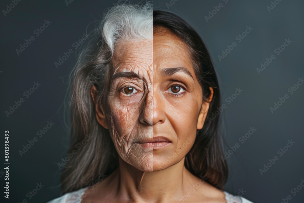 Exercise and anti aging cream refine aging management, using visual metaphors to highlight hair color symmetry and age. Exercise and anti aging cream refine aging management, using visual metaphors to highlight hair color symmetry and age.