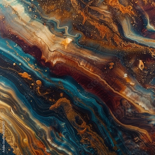Abstract wood and colored epoxy resin texture background