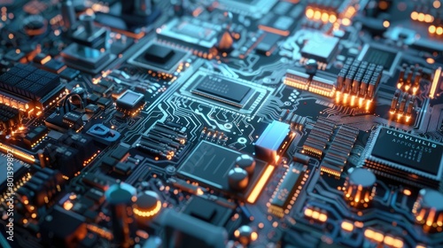The image shows a close-up of a computer circuit board