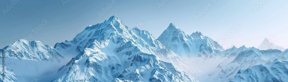 Sparkling Snow-Covered Peaks: Close-Up of Shimmering and Textured Snow-Covered Mountain Peaks Sparkling Snow-Covered Peaks: Close-Up of Shimmering and Textured Snow-Covered Mountain Peaks