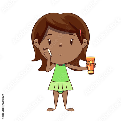 Girl sunscreen