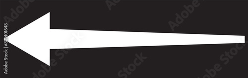 Vector White Arrow Isolated on Transparent Background, Paper Arrow with Shadow, Right Direction, Pointer Directional Sign.