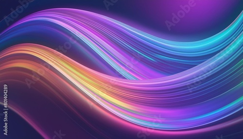 abstract fluid iridescent holographic curved wave in motion colorful gradient design background generative ai