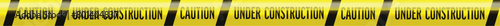 Under construction tape.Caution yellow line vector