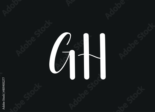 GH letter logo desigen and initial logo desigen