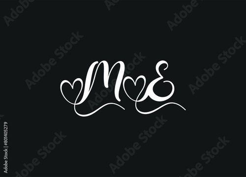 ME letter logo desigen and initial logo desigen