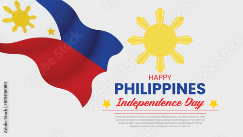 phillipines independence day wishing design web banner vector file