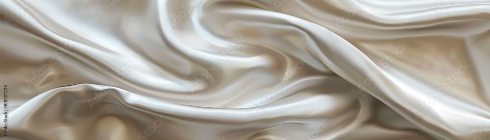 Fototapeta premium Smooth Silk Pillowcase: Close-Up of Smooth and Textured Silk Pillowcase with Luxurious Comfort