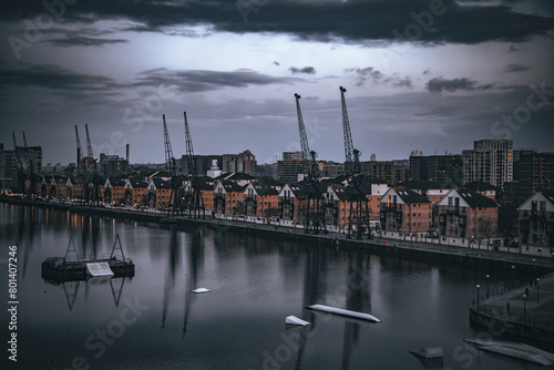 View over London Docklands area photo