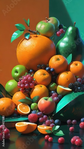 Citrus and other  orange  lemon  grapes etc.  autumn harvest crops  food and beverage concept background.