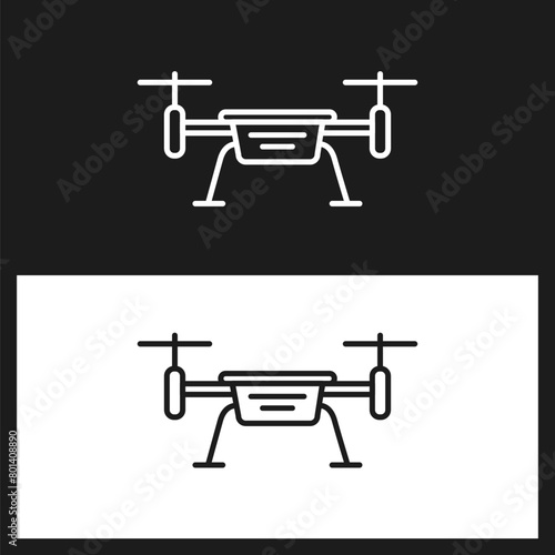 Drone machine simple outline icon sign symbol design vector