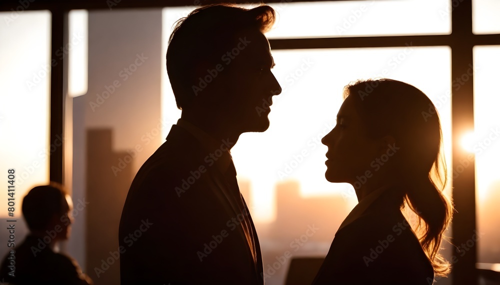 silhouette of a couple silhouette of a couple