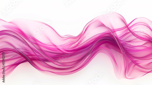 Tidal waves captured in shades of soft pink and deep magenta, swirling elegantly, isolated on a white background. The image showcases the fluid motion and rich colors in ultra-high definition.