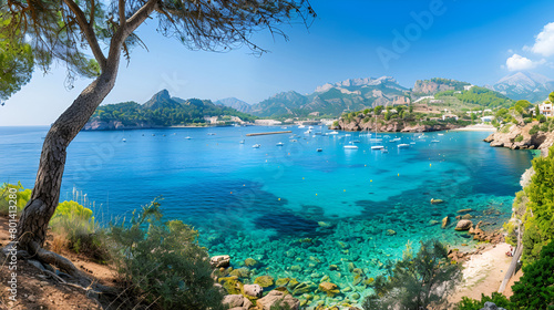 The Bucht of Port de Soller is located in the middle of Spain © Desinage