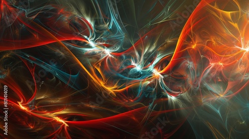 A dynamic abstract composition inspired by the chaos theory and fractal geometry.