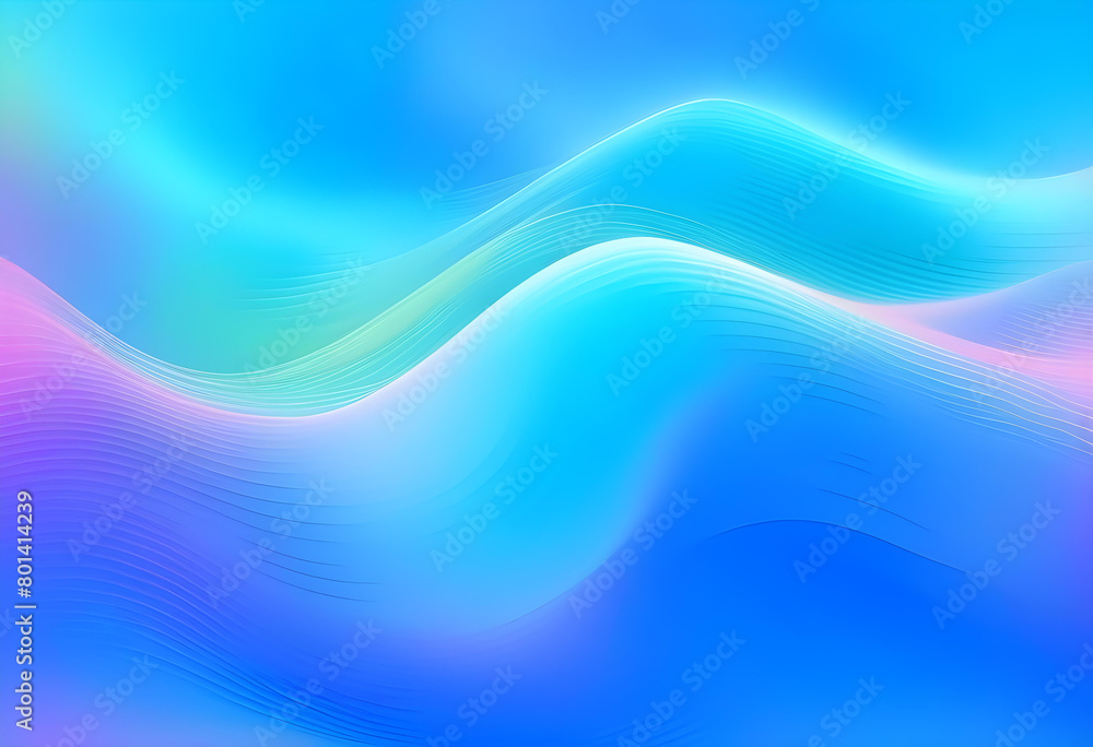 Fototapeta premium An abstract blue background with flowing wave-like textures and soft, pastel colors.