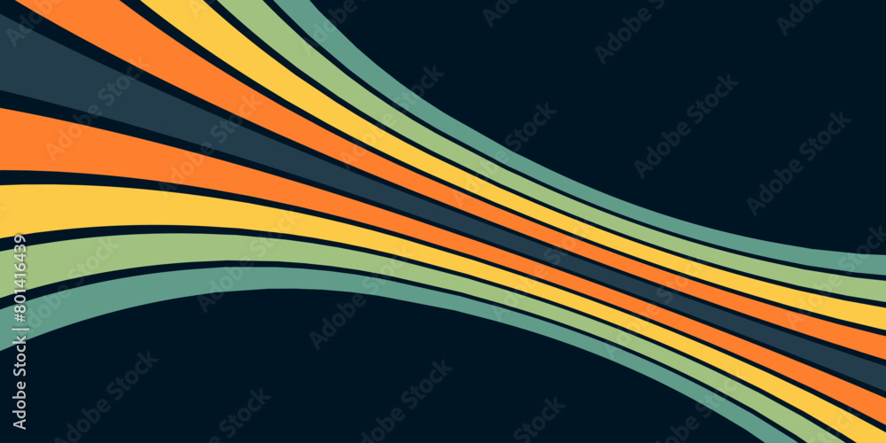Retrofuturism poster design in trendy retro line style. Modern art poster retro vintage style 70s stripes background template lines shapes vector design Retrofuturism poster design in trendy retro line style. Modern art poster retro vintage style 70s stripes background template lines shapes vector design