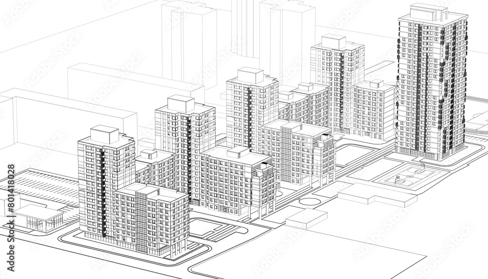 modern architecture housing 3d rendering modern architecture housing 3d rendering