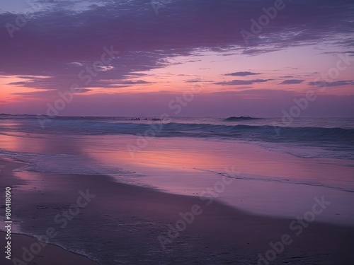 dusk on the shore background © REZAUL4513