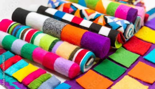 hobbies and recreation wool felting multicolored patterns and paintings craft crafts and gifts selective focus