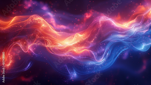 Swirls of neon colors intertwining in a mesmerizing dance of light.