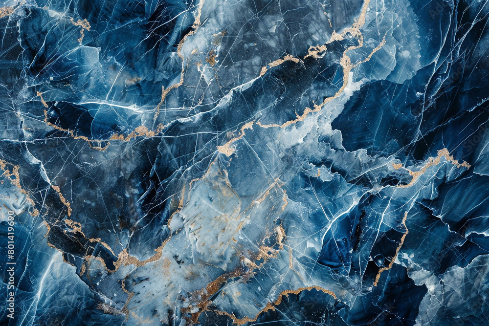 Blue and gold marble texture with veins, natural????????????