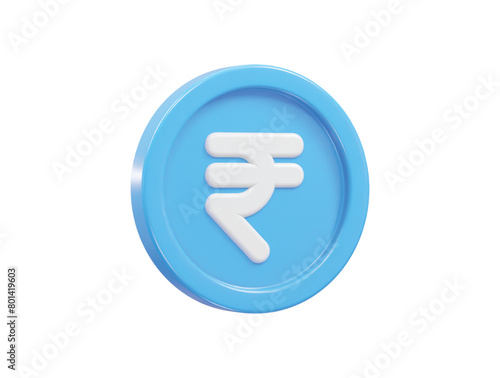 Rupee currency icon 3d rendering rupee icon illustration