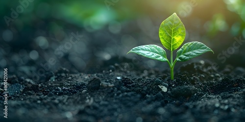 Emerging New Life Symbolizing Ethical and Sustainable Growth in Financial Industry