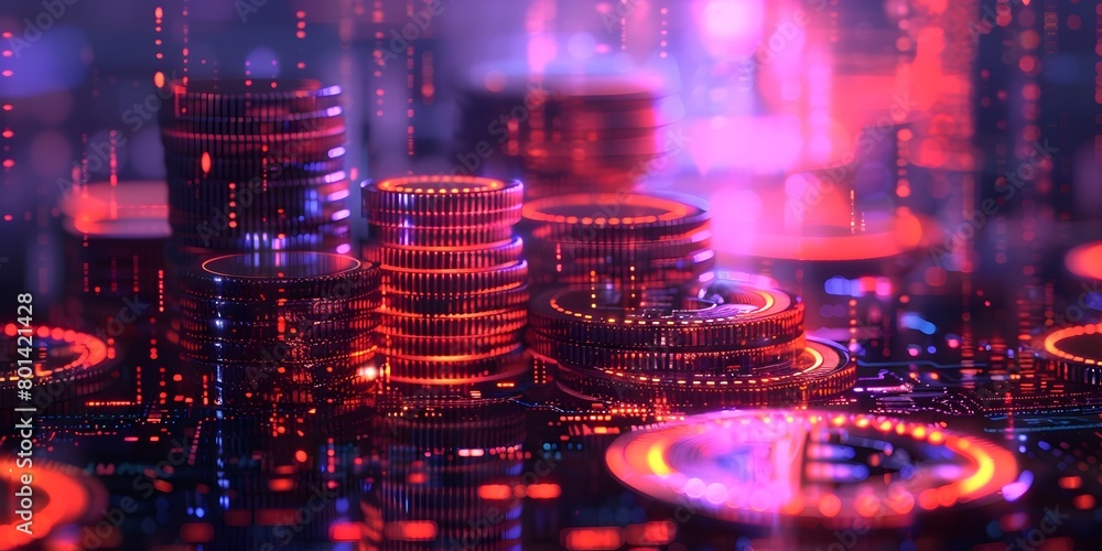 Futuristic Digital Landscape for Investment and Financial Growth Concepts Futuristic Digital Landscape for Investment and Financial Growth Concepts