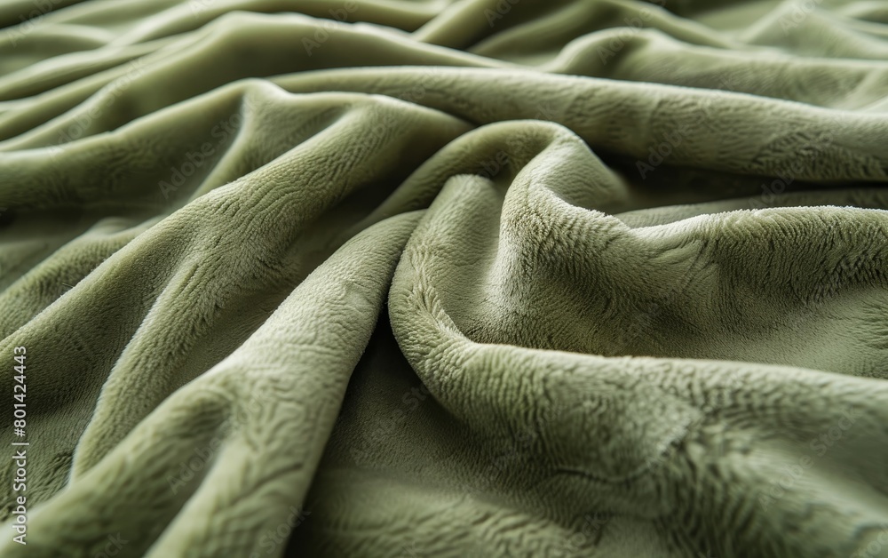 Fototapeta premium A green piece of fabric with a zigzag pattern