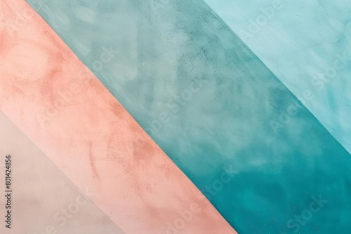 A trendy diagonal gradient that fades from a deep teal to a pale rose  creating a sense of modern elegance