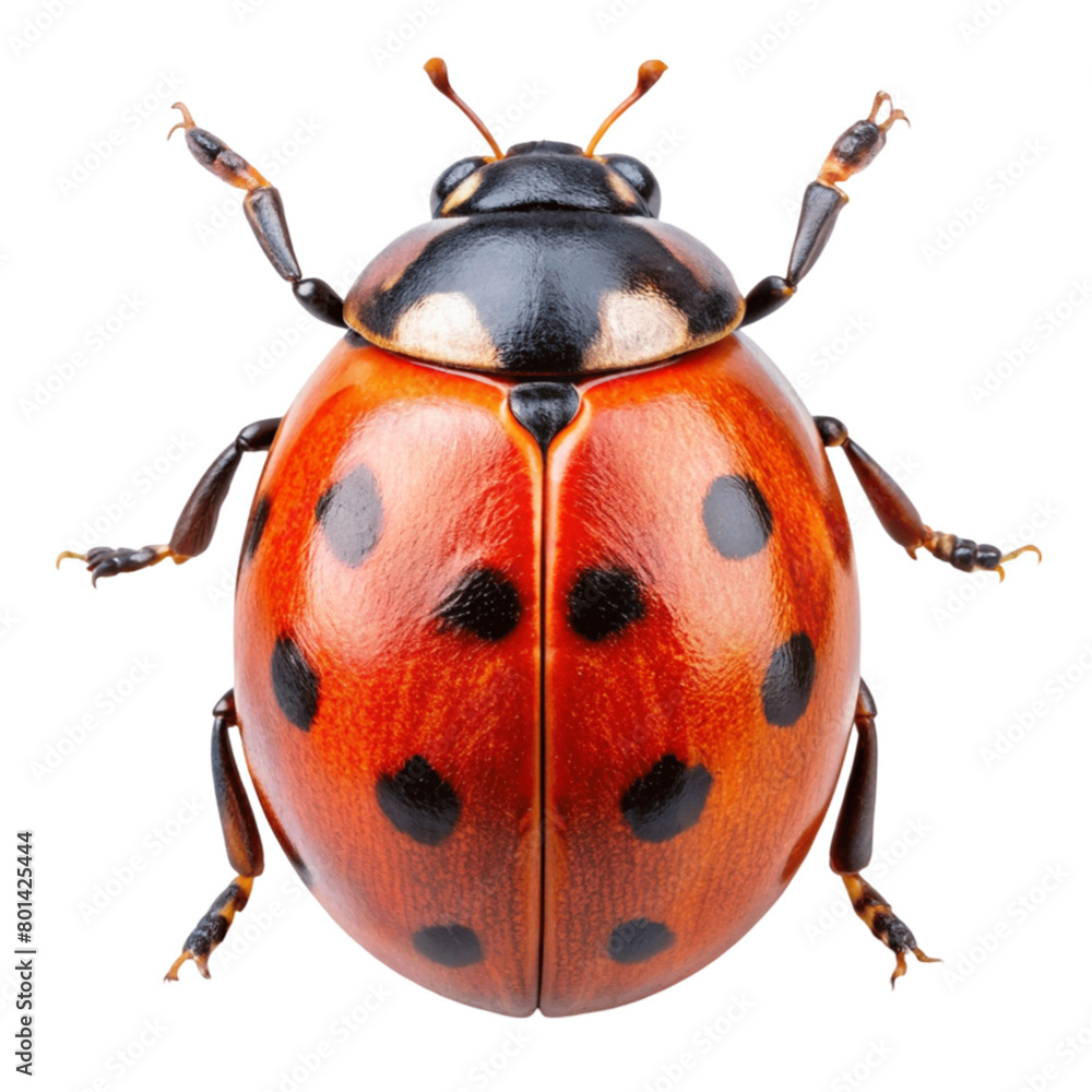 Red ladybug isolated on Transparent background. Red ladybug isolated on Transparent background.