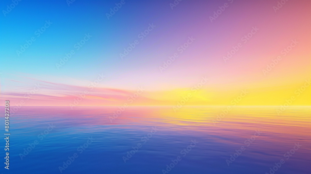 Experience a sunrise gradient backdrop alive with vigor, as luminous yellows merge into indigo blues, providing a pulsating platform for visual resources.
