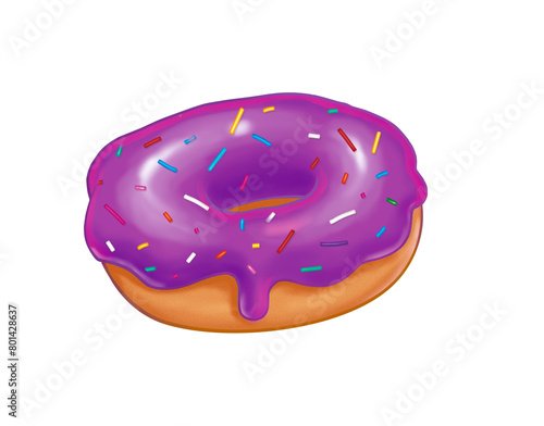 donut isolated on white background
