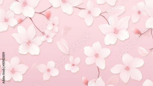Soft pastel color of floral seamless pattern for romantic wallpaper and banner background.