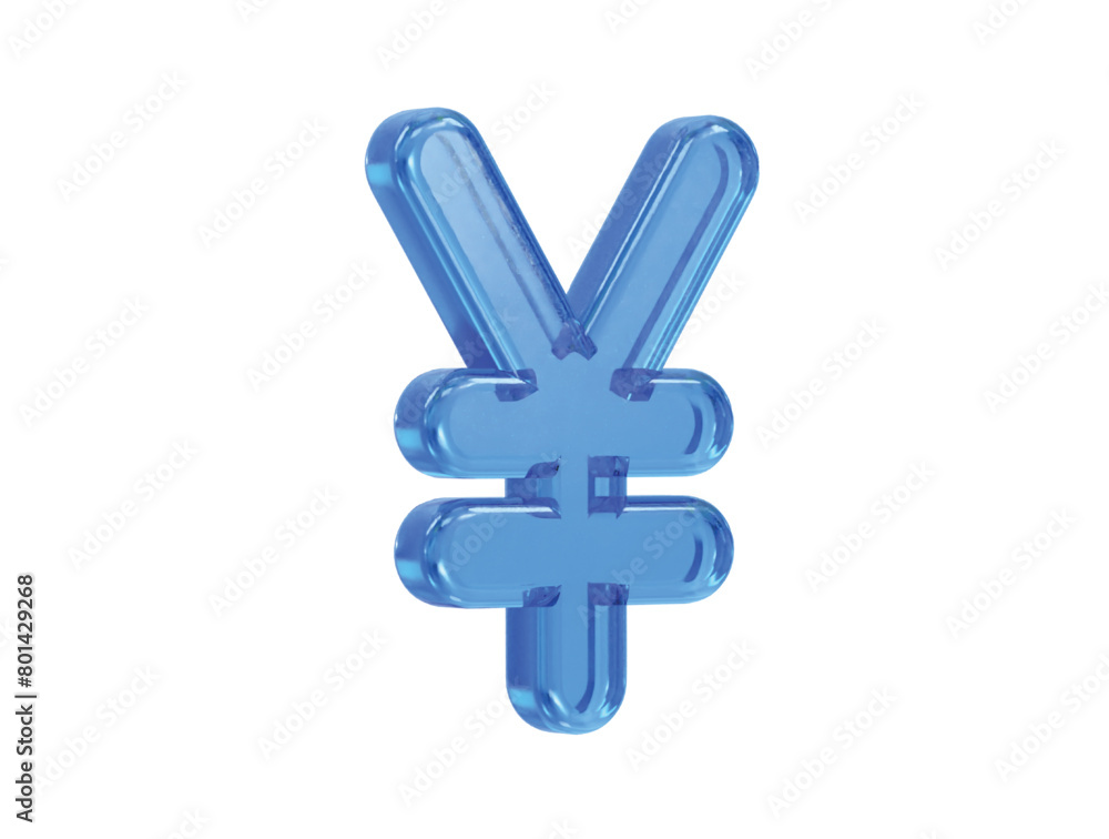 Yen currency icon 3d rendering illustration Yen currency icon 3d rendering illustration